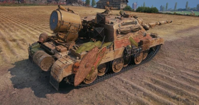 3D-стиль «Пустынная львица» для танка Wz.70 Żubr в 17 сезоне Боевого пропуска Мир танков 3D-стиль «Пустынная львица» для танка Wz.70 Żubr в 17 сезоне Боевого пропуска Мир танков