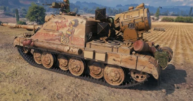 3D-стиль «Пустынная львица» для танка Wz.70 Żubr в 17 сезоне Боевого пропуска Мир танков 3D-стиль «Пустынная львица» для танка Wz.70 Żubr в 17 сезоне Боевого пропуска Мир танков