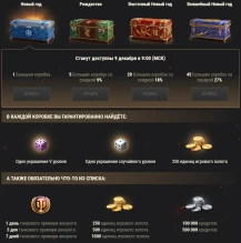 Полный состав и цены Больших новогодних коробок Новогоднего наступления 2021 в World of Tanks Полный состав и цены Больших новогодних коробок Новогоднего наступления 2021 в World of Tanks