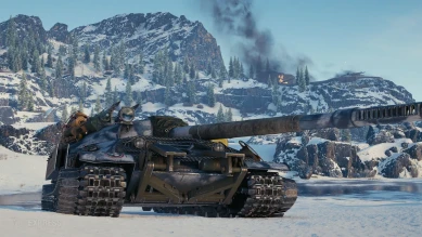 Историчный 3D-стиль «Белый медведь» на танк Объект 705А из обновления 1.12 в World of Tanks Историчный 3D-стиль «Белый медведь» на танк Объект 705А из обновления 1.12 в World of Tanks