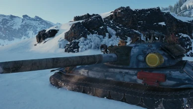 Историчный 3D-стиль «Белый медведь» на танк Объект 705А из обновления 1.12 в World of Tanks Историчный 3D-стиль «Белый медведь» на танк Объект 705А из обновления 1.12 в World of Tanks
