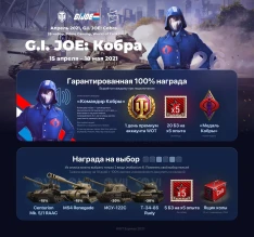 Вышел 26-ой пакет Prime Gaming «G.I. JOE: Кобра» в World of Tanks Вышел 26-ой пакет Prime Gaming «G.I. JOE: Кобра» в World of Tanks