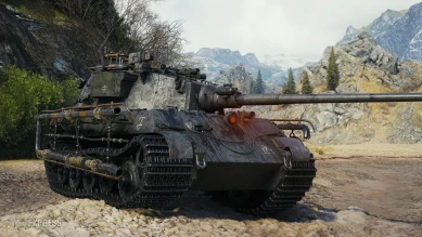 Вымышленный 3D-стиль «Nox Tenebris» на King Tiger (захваченный) в World of Tanks Вымышленный 3D-стиль «Nox Tenebris» на King Tiger (захваченный) в World of Tanks