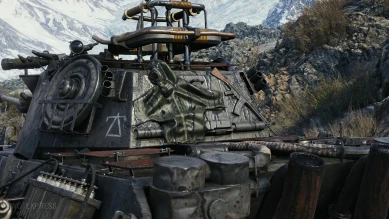 Вымышленный 3D-стиль «Nox Tenebris» на King Tiger (захваченный) в World of Tanks Вымышленный 3D-стиль «Nox Tenebris» на King Tiger (захваченный) в World of Tanks