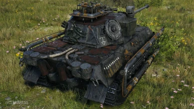 Вымышленный 3D-стиль «Nox Tenebris» на King Tiger (захваченный) в World of Tanks Вымышленный 3D-стиль «Nox Tenebris» на King Tiger (захваченный) в World of Tanks