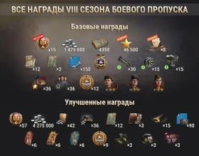 Подробности 8 сезона Боевого пропуска в World of Tanks Подробности 8 сезона Боевого пропуска в World of Tanks
