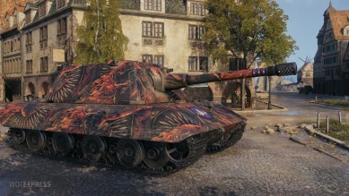 Настраиваемый 2D-cтиль «Огненный волк» для режима Натиск в Мире танков Настраиваемый 2D-cтиль «Огненный волк» для режима Натиск в Мире танков